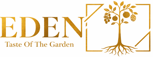 Eden logo with a tree design on a white background